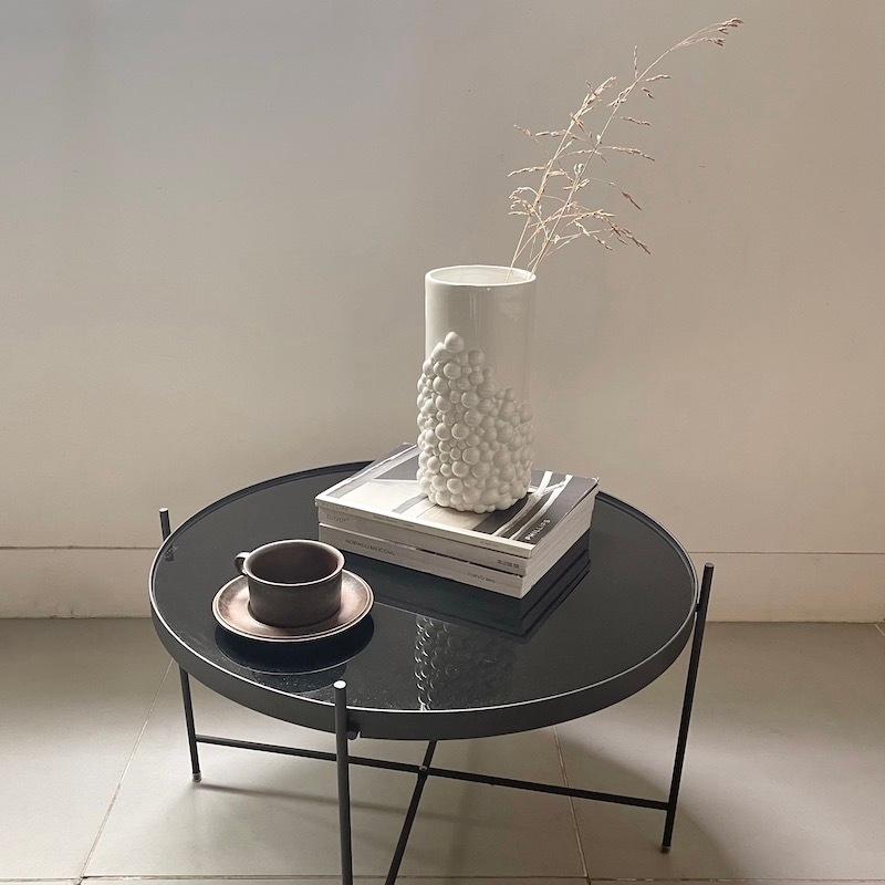 Nordal / NAXOS vase L white 花瓶 陶器 白 フラワーベース w10.5cmxh25cmの画像