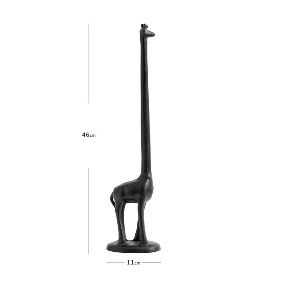 ペーパーホルダー きりん アニマル 幅11cm 奥行11cm 高さ46cm アイアン 北欧 収納 トイレ キッチン 玄関 雑貨 Nordal GIRAFFA iron giraffe decorationの画像