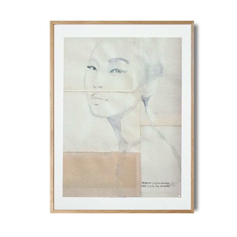 Tinystories / CALMING アートポスター 30x40cm オークフレーム付の画像