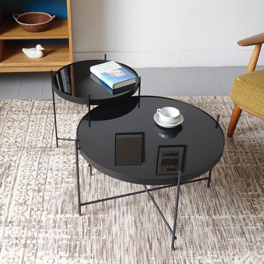Zuiver Cupid Large コーヒーテーブル ブラック 強化ガラス Zuiver Cupid Large coffee table ガラステーブル センターテーブル