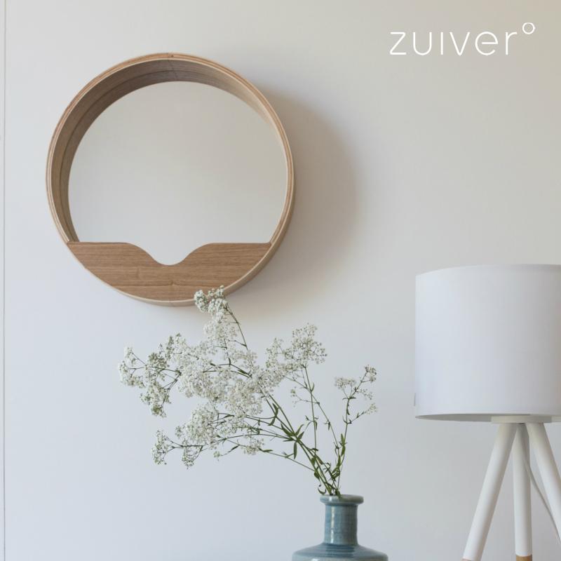 Zuiver ウォールミラー 40cm 壁掛けミラー 木製 円形 鏡 ミラー｜t-e-l