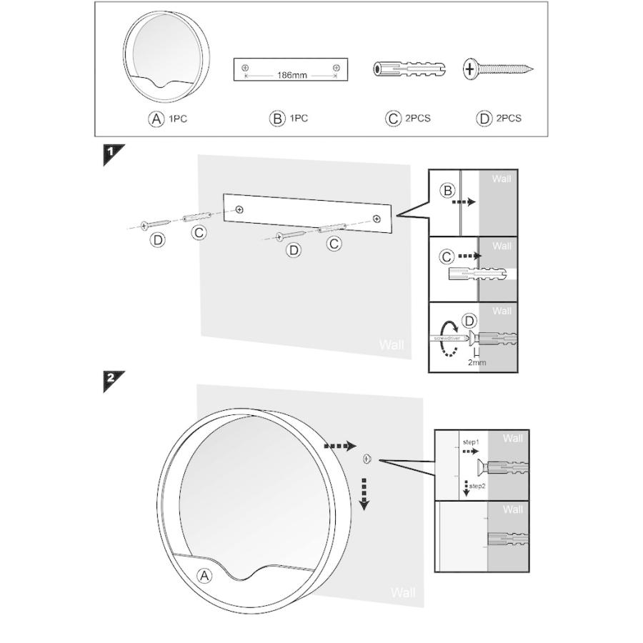 Zuiver Round wall mirror ミラー　壁掛け　収納 直径40×奥行き8cm 北欧 アクセサリー 円形 |  | 10