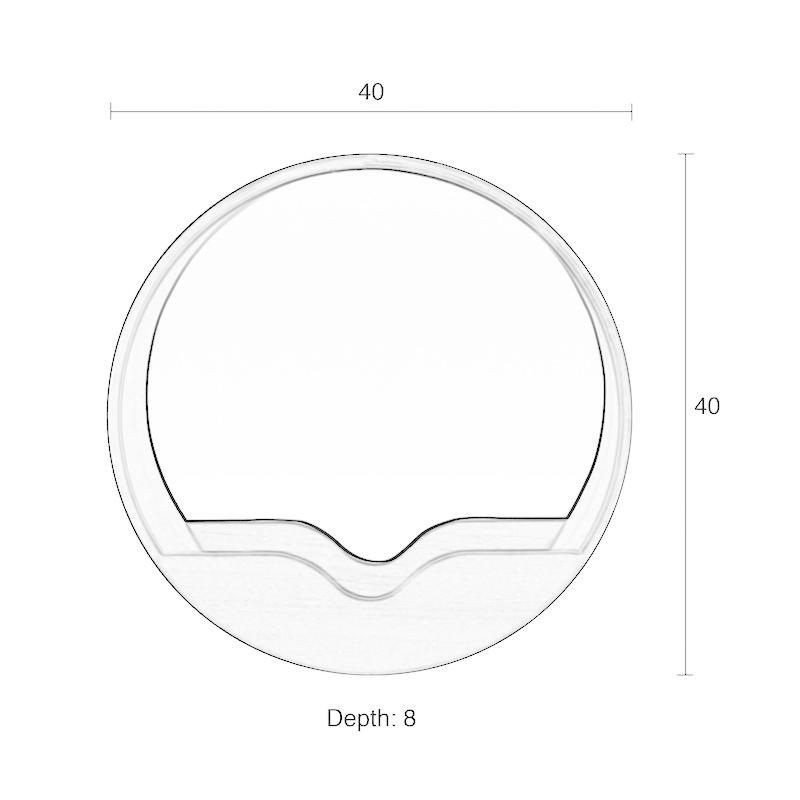 Zuiver ウォールミラー 40cm 壁掛けミラー 木製 円形 鏡 ミラー｜t-e-l｜03