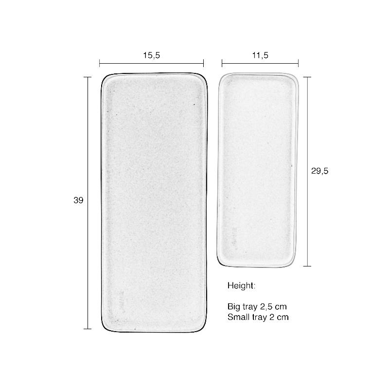 Zuiver REBEL TRAY トレイ 2枚セット 39.5x15.5x2.5cm ブルー ピンク 北欧 アクセサリー 長方形 |  | 08