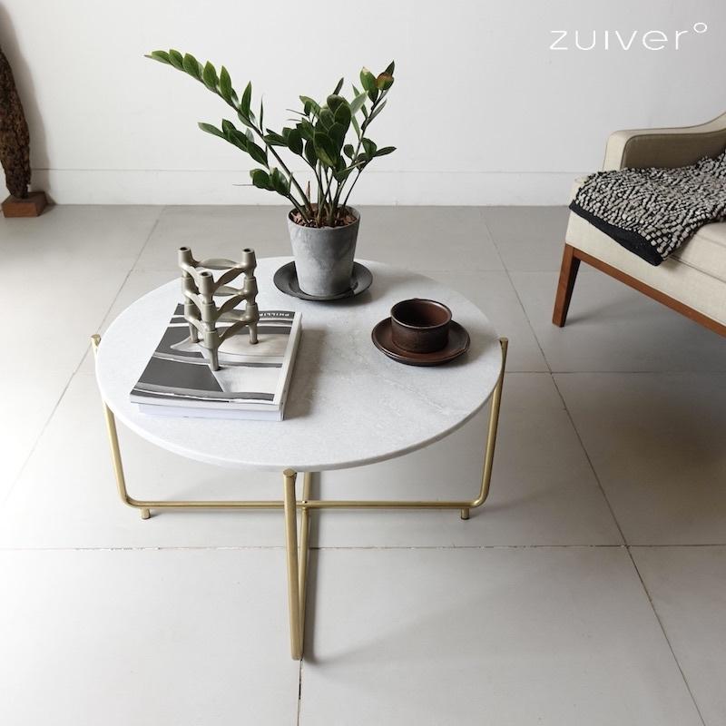 ZUIVER TIMPA MARBLE COFFEE TABLE センターテーブル 大理石 幅70cm ホワイト マーブル 北欧 円形