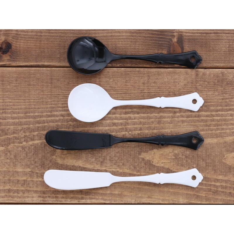 ホーロー カトラリー クラシカル 日本製 カトラリー おしゃれ 琺瑯 バター ナイフ スープスプーン スプーン 琺瑯製 カフェ風 シンプル