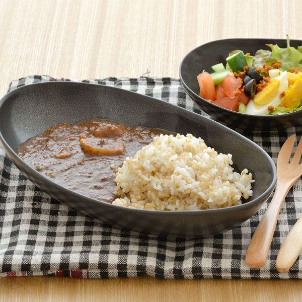 楕円 パスタ皿 ボウル カレー皿 黒マット 大鉢 ｉｎBASIC BLACK 黒いお皿 カレー皿 パスタ皿 楕円のお皿 シンプル モダン クール 美濃焼｜t-east