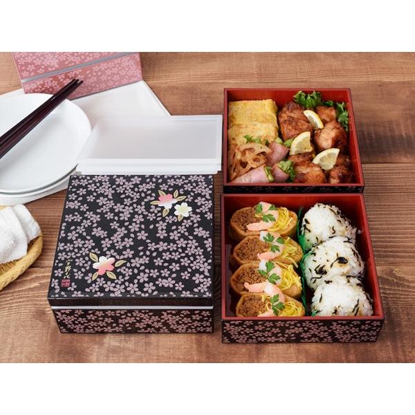 重箱 和モダンオードブル 桜柄 スクエア3段重 14cm ブラック 和食器 三段重 おせち料理 おせち重 オードブル重 お重箱 お弁当箱 ランチボックス おしゃれ Sw 014 テーブルウェア イースト 通販 Yahoo ショッピング