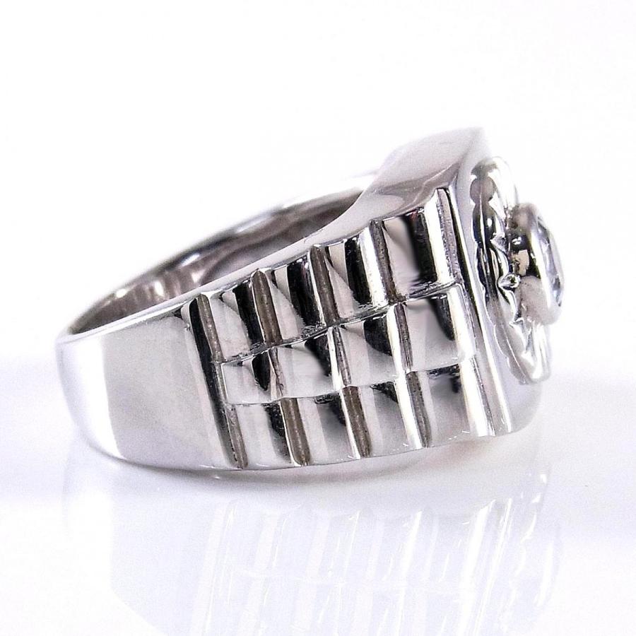 指輪 メンズ リング 印台 おしゃれ 安い 天然石 ホワイトトパーズ