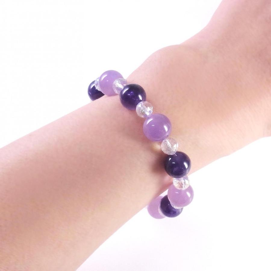 アメジスト パワーストーン ブレスレット ラベンダーアメジスト オーラクリスタル 天然石 B1191 Tokyo Elegance 東京えれがんす 通販 Yahoo ショッピング