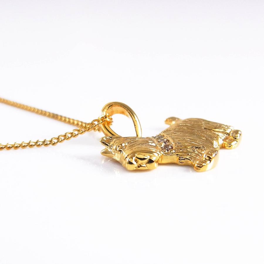 ダイヤモンド ネックレス ゴールド K18 18金コーティング ヨークシャー