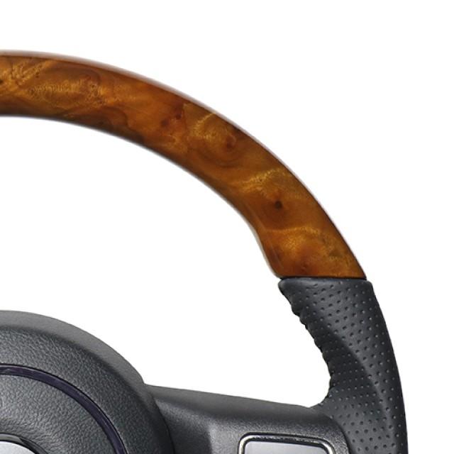 レアル ステアリング オリジナルシリーズ Dシェイプ(42ブラウンウッド)ラングラー JK38 JPA-42BRW-BK REAL |  | 03