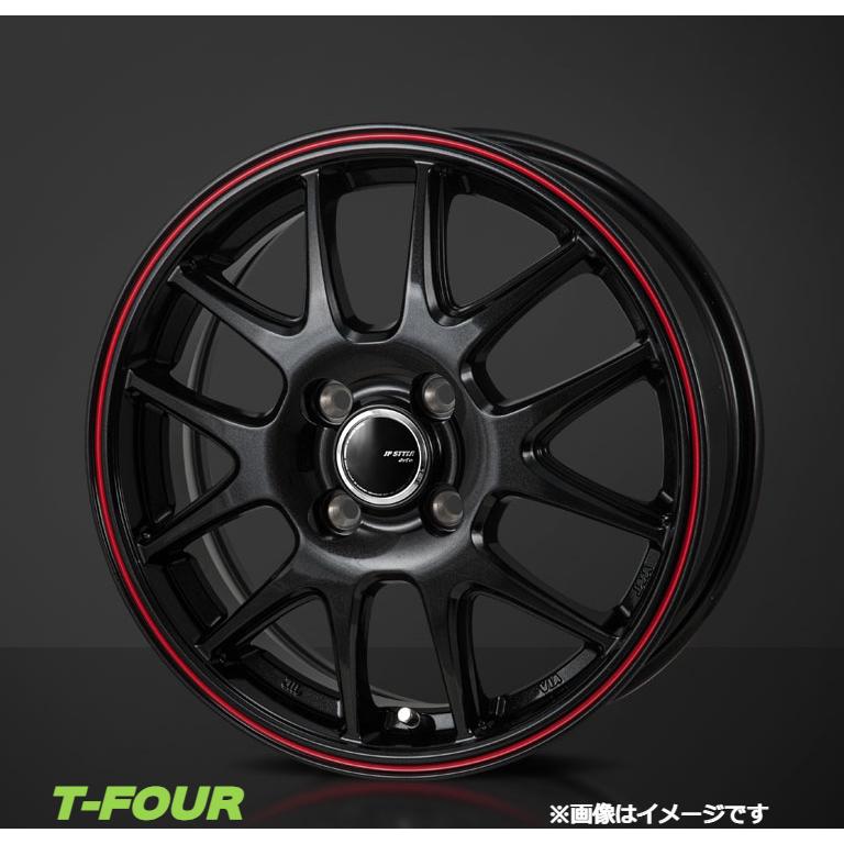 MONZA JAPAN - モンツァジャパン JPスタイルジェファ 軽銀車輪4本 1台分(15×5.5J 4-100 INSET43)トヨタ ヴィッツ P13#系(黒いこと) アルミホイール-タイヤ、ホイール
