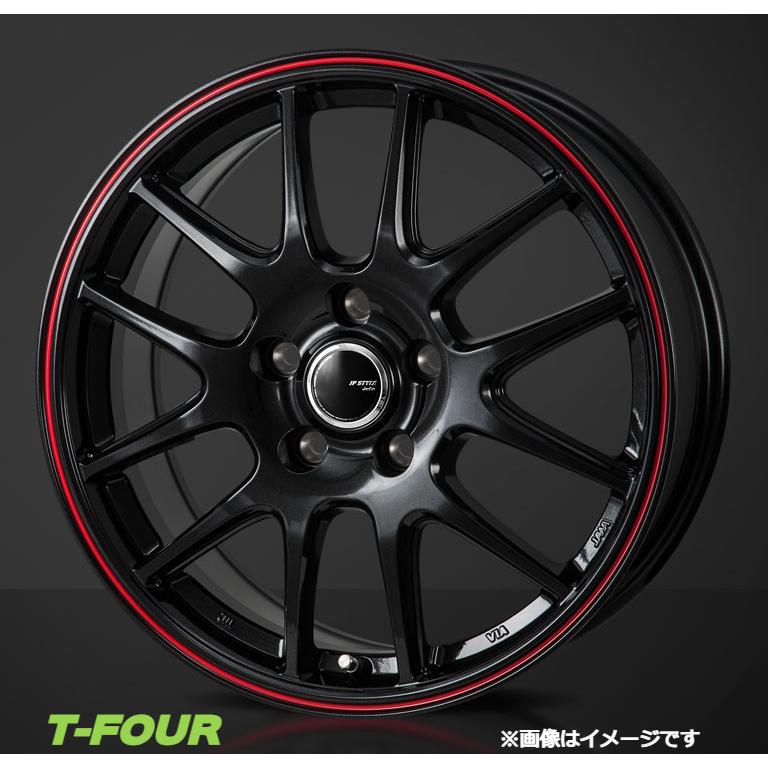 モンツァジャパン JPスタイルジェファ アルミホイール4本 1台分(18×7.5J 5-114 INSET38)ミツビシ デリカD：5 CV型(ブラック)