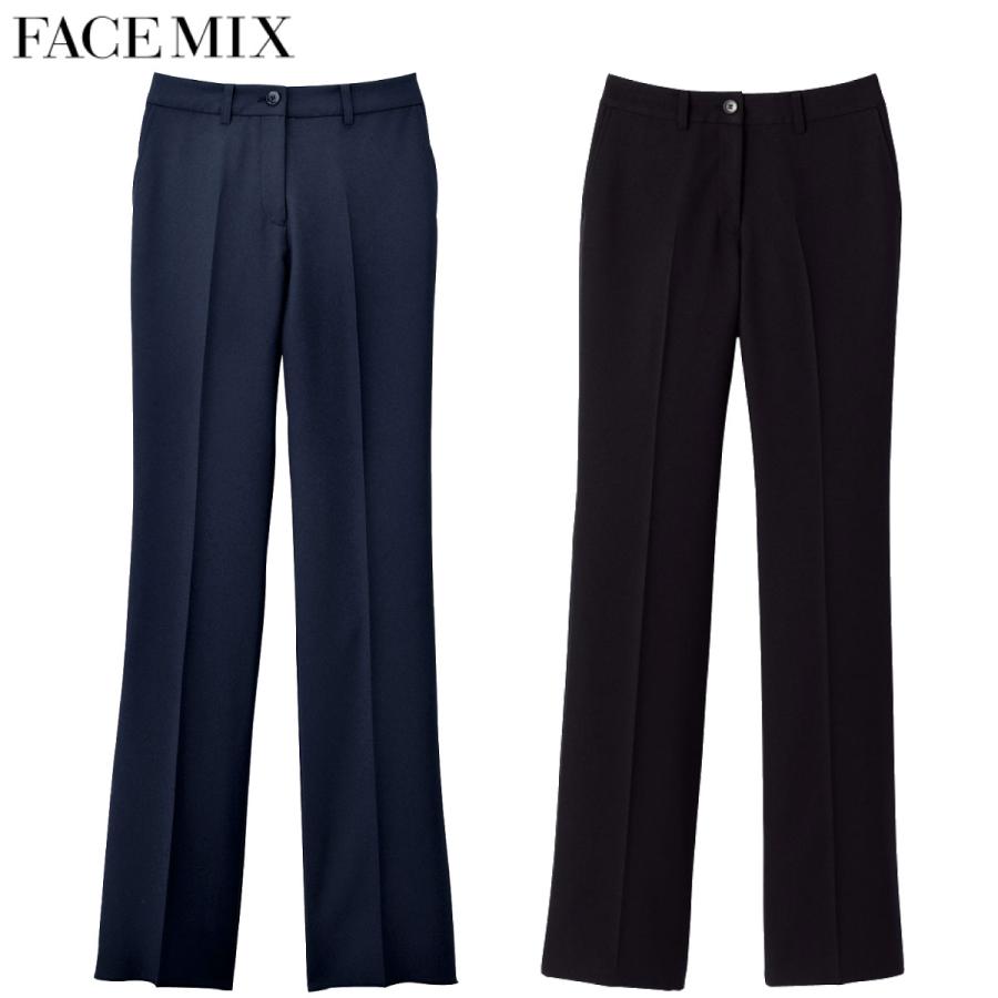 パンツ スラックス ズボン 制服 ユニフォーム FACEMIX フェイスミックス レディスノータックストレートパンツ FP6300L 飲食店 レディース レストラン カフェ おしゃれ かっこいい ボンマックス（BONMAX） レディスノータックストレートパンツ FP6300L