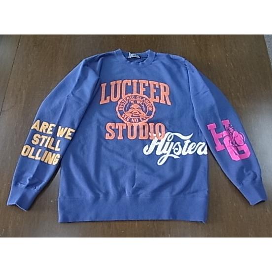 HYSTERIC GLAMOUR グラフィックトレーナー XL ネイビー HYSTERIC GLAMOUR HYSTERIC GLAMOUR