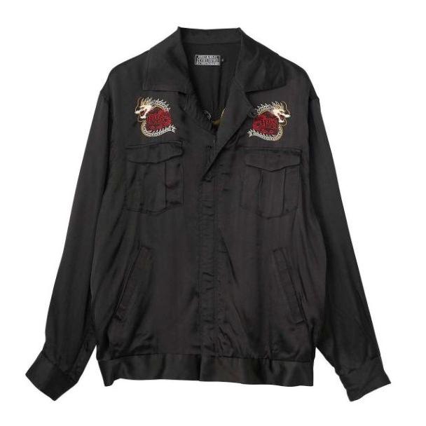 ＨＹＳＴＥＲＩＣ ＧＬＡＭＯＵＲ ヒステリックグラマー  ２０２６年・春夏新作 DRAGON FLAME刺繍 スーベニアシャツジャケット０２２６１ＡH０６の画像