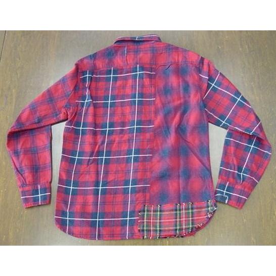 TMT インディゴチェックシャツ TMT ティーエムティー インディゴチェック パネル シャツ TSH