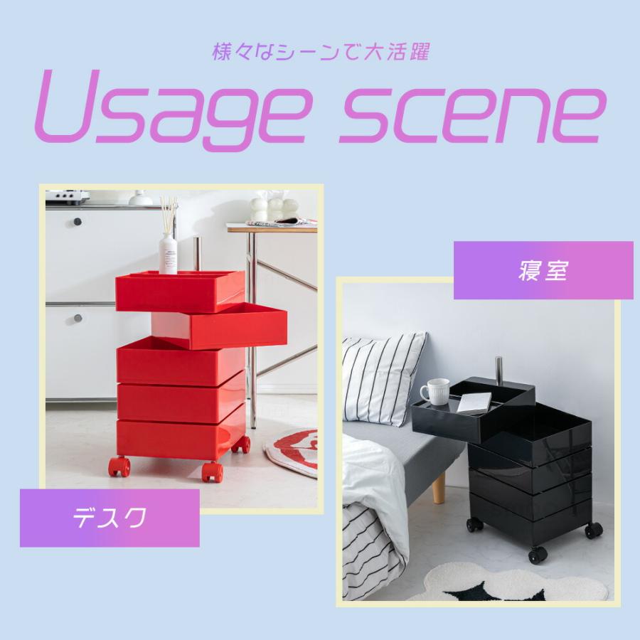 smoo ワゴン キャスター付き ファイルワゴン おしゃれ 回転 回転式