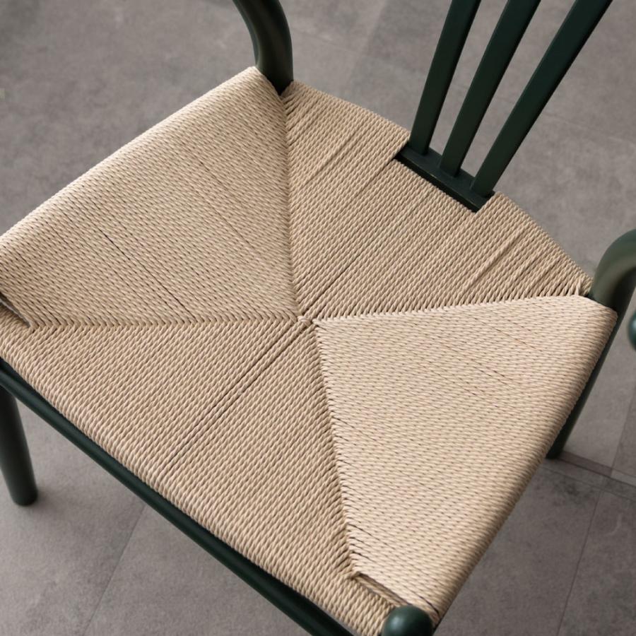 [1脚/クッション付] ダイニングチェア ペーパーコード 無垢材 完成品 おしゃれ 肘付 椅子 木製 北欧 イス アームチェア トライブ |  | 03