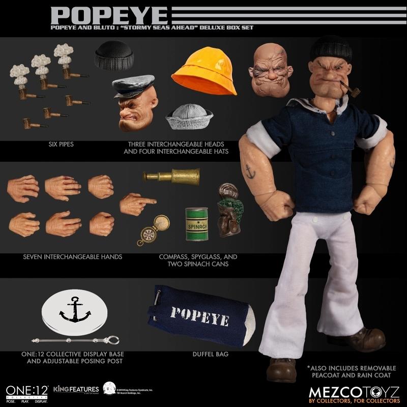 ワン12コレクティブ POPEYE ポパイ＆ブルート ストーミー・シーズ・アヘッド 1/12 アクションフィギュア ボックスセット｜t-jnky｜02