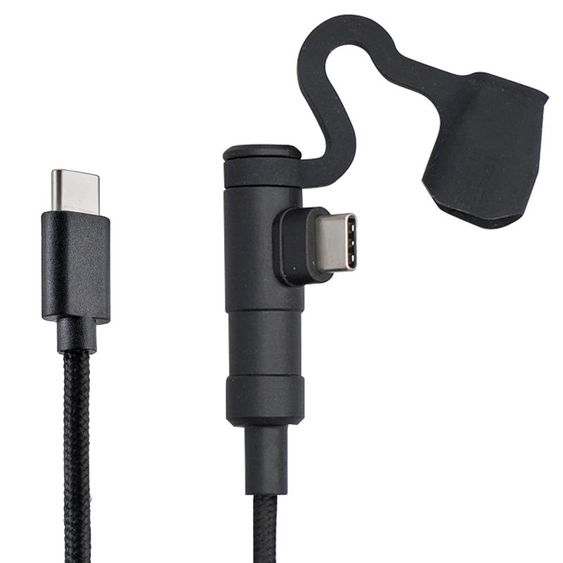 DAYTONA (デイトナ)  充電ケーブル 20cm USB-C amp; USB-C Android対応 L字コネクター 17211