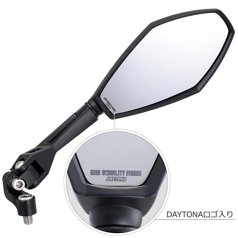 DAYTONA デイトナ 新品ハイビジミラーエッジロング左右セット DAYTONA（デイトナ） ハイビジミラー バイク用 ローマウントミラー 右