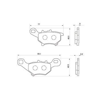 DAYTONA（デイトナ） ブレーキパッド 040 赤パッド JOG-ZR(03) 79824