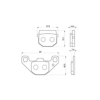 専用 DAYTONA（デイトナ） ブレーキパッド 054 赤パッド (F)セピアRS/ZZ KSR