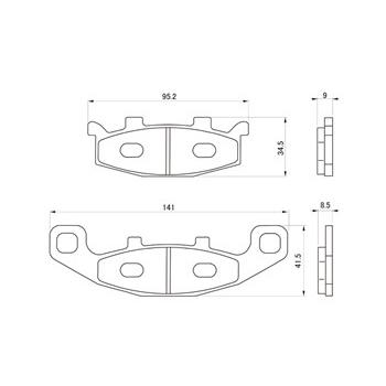 DAYTONA（デイトナ） ブレーキパッド 056 赤パッド (F/R)ZX10 GPX750
