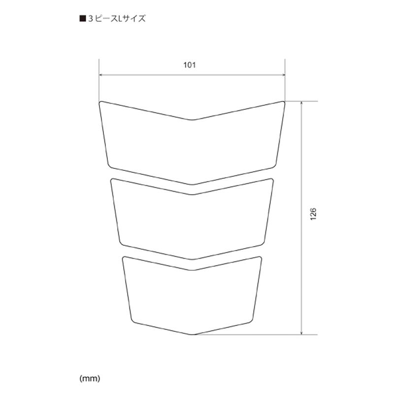 DAYTONA (デイトナ) タンクパッド (3ピース) Lサイズ 94873 : 2輪・4輪