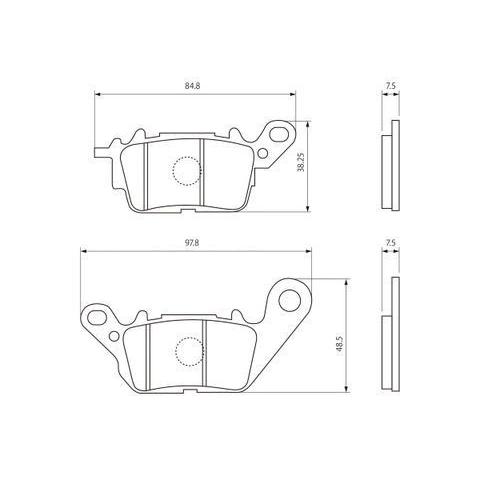 DAYTONA（デイトナ） ブレーキパッド 087 赤パッド (F)NMAX 95948 : 2