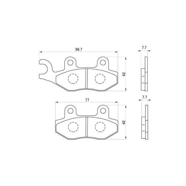 やまさん DAYTONA（デイトナ） ブレーキパッド 045 ゴールデンパッドΧ(カイ) (F