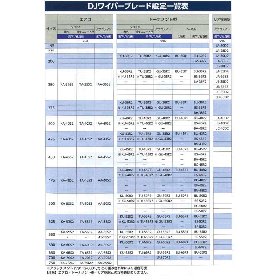 トヨタ（TOYOTA） タクティー DJ (DRIVE JOY) ワイパー シリコン