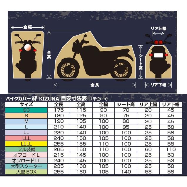 平山産業 バイクカバー絆 ロードスポーツ L リアトップボックス付