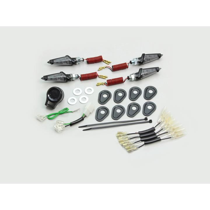 ハリケーン LEDダガーウインカーkit ブラック スモークレンズ HA5227BS