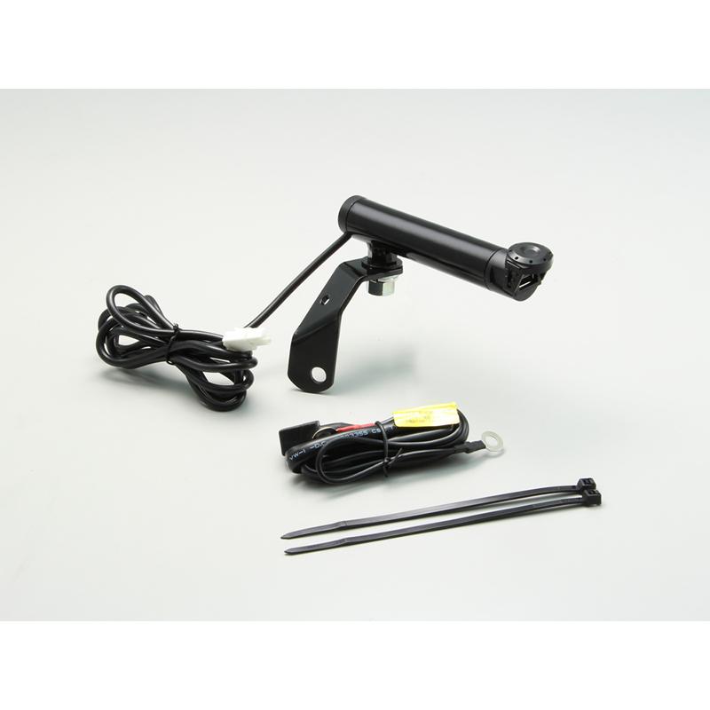 ハリケーン クランプバー USB電源付 ブラック CBR400R(NC56)(19-20
