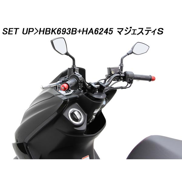 ハリケーン Vブレードミラー ブラック 取付ネジ M8正/M8逆 HA6245 : 2