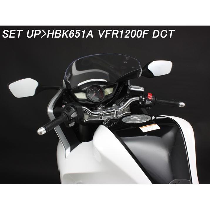 ハリケーン バーハンドルkit クロームメッキ＆シルバー VFR1200F DCT車 