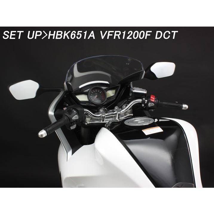ハリケーン バーハンドルkit クロームメッキ＆シルバー VFR1200F MT車 