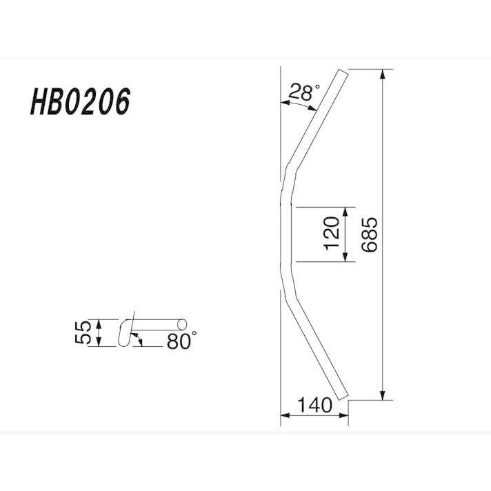 ハリケーン バーハンドルkit ALLブラック(フルステンレスブラック