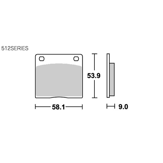 KITACO（キタコ） SBSブレーキパッド 512HF 79−Z1000MK2 (777-0512000