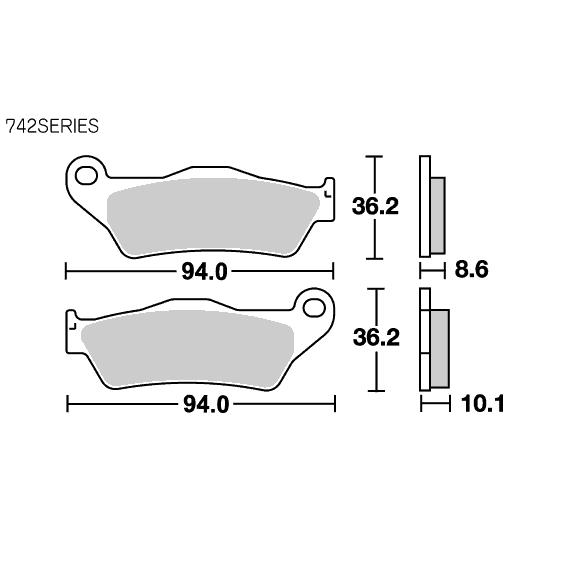 KITACO（キタコ） SBSブレーキパッド 742LS BMW 99−R1000S (777