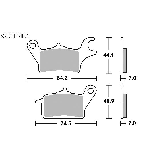 KITACO（キタコ） SBSブレーキパッド 925HF Z125 PRO (777-0925000