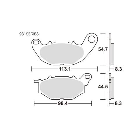 KITACO（キタコ） SBSブレーキパッド 931DS-1 YZF-R25(FRONT) (777