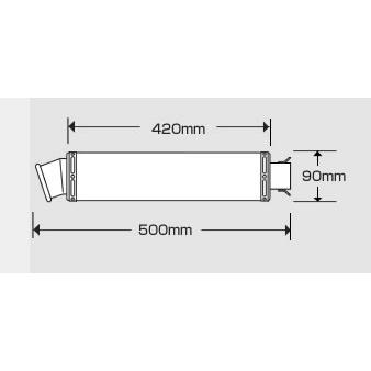 Realize 90φ×420 50.8φ スラッシュ チタン汎用サイレンサー fkip.unmul