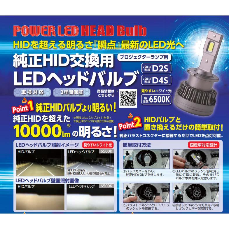 RG（レーシングギア）POWER LED ヘッドバルブ D4S 6500K RGH-P911｜t-joy｜02