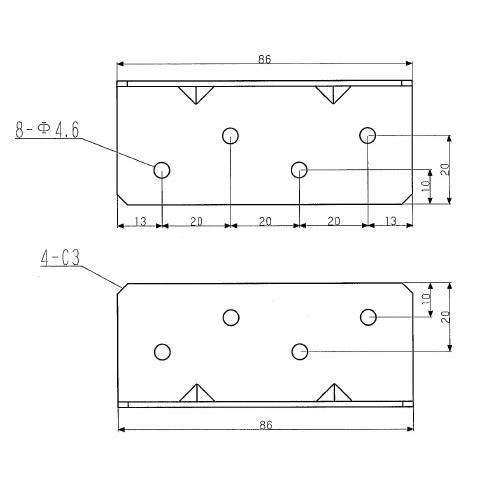 2×4金具 ２Ｘ４サポート ツーバイフォー材用 L金具 20個セット｜t-joy｜03