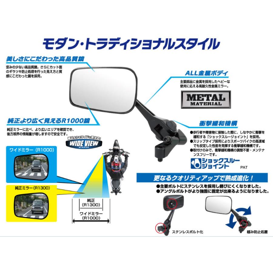 TANAX （タナックス） NA-013 ナポレオン シャークミラー6 : 2輪