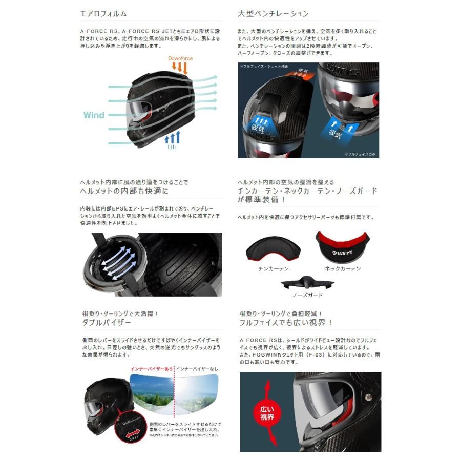WINSヘルメット A-FORCE RS FLASH TYPEC（エーフォースアールエスフラッシュ　タイプC）フルフェイス |  | 02